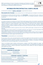 Информация о предконтрактной онлайн-учетной записи BBVA