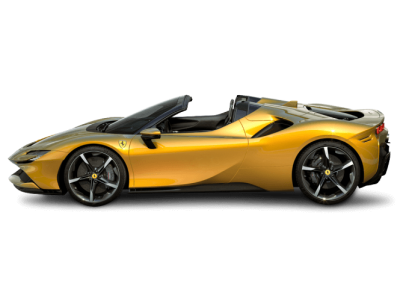 Спортивный автомобиль Ferrari в желтом цвете