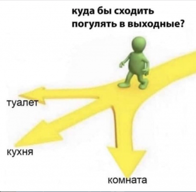 Человек на развилке с тремя направлениями для отдыха