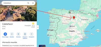 Calatañazor на карте Испании