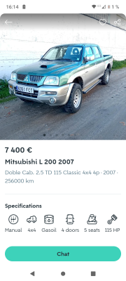 Пикап Mitsubishi L200 2007 года, зеленый цвет, 256000 км